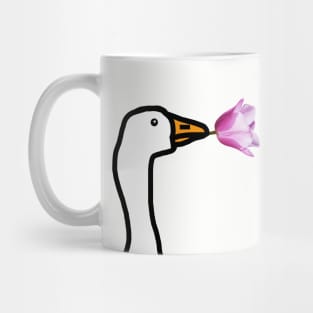 Gaming Goose Steals Flower for Game Mug